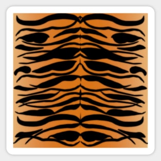 Tiger Skin Striped Pattern in Natural Colors Sticker